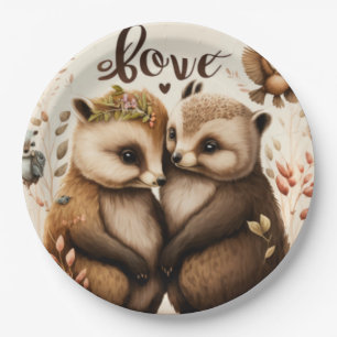 egel uit liefde papieren bordje