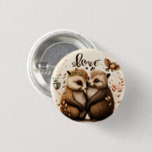 egel uit liefde ronde button 3,2 cm (Voorkant /achterkant)