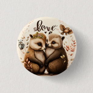 egel uit liefde ronde button 3,2 cm