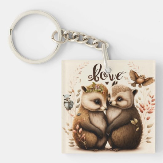 egel uit liefde sleutelhanger (voorkant)
