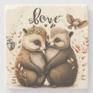 egel uit liefde stenen onderzetter