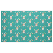 Egel-verpleegster | blauwgroen weefsel met dokters stof (Fat Quarter)