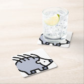 Egel Vierkante Kartonnen Onderzetter (Insitu)