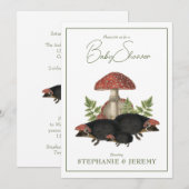 Egel Whimsical Baby shower Kaart (Voorkant / Achterkant)