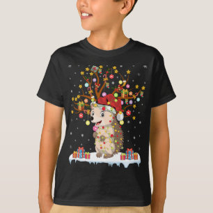Egel Xmas Lighting Tree Santa Hedg Christm T-shirt