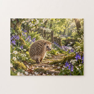 Egelpadvormgeving in het bos legpuzzel