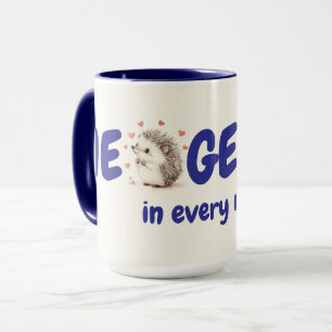 Egels! 15oz, Schattigee aangepaste Hedgehog Coffee Mok