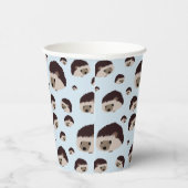 Egels (blauwe achtergrond) papieren bekers (Rechts)