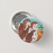 Egels die met elkaar praten Illustratie Ronde Button 3,2 Cm (Voorkant /achterkant)