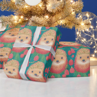 Egels en Gumdrops Schattige Kerstmis Cadeaupapier