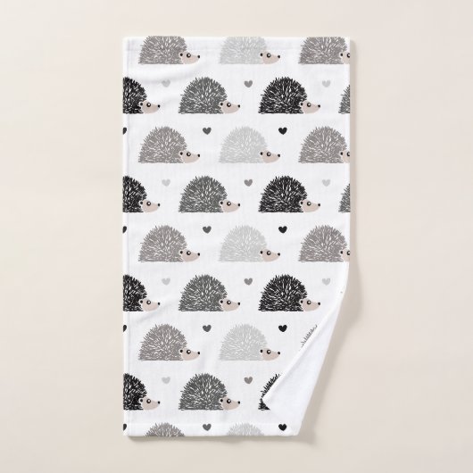 Egels en harten bad handdoek (Handdoek)