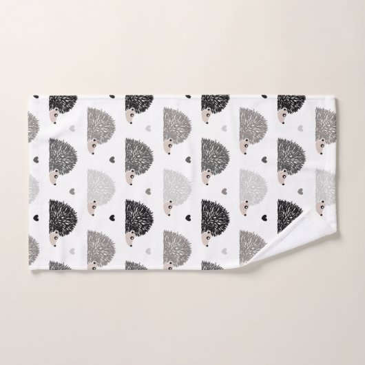 Egels en harten bad handdoek (Handdoek)