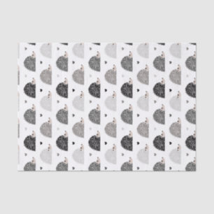 Egels en harten tissuepapier