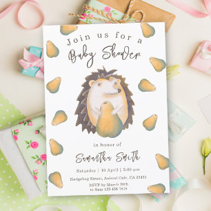 Egels en peren baby shower kaart