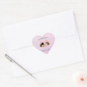 Egels in de liefde hart sticker (Envelop)