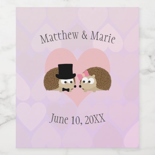 Egels in de liefde wijn etiket (Enkel label)