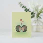 Egels in liefde briefkaart (Staand voorkant)