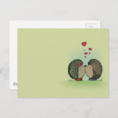 Egels in liefde briefkaart (Voorkant / Achterkant)