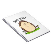 Egels Knuffels Grappige Egel Pun Notitieboek (Rechterzijde)