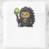 egels necromancer blad vierkante sticker (Tas)