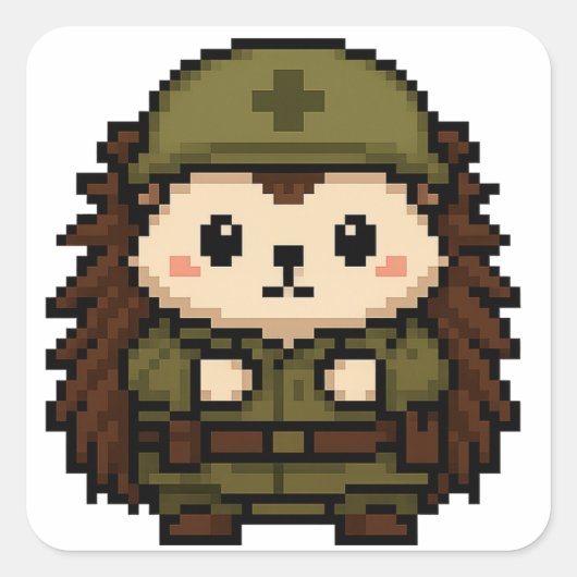 egels soldaat sticker blad (Voorkant)