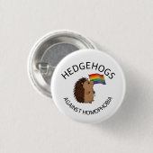 Egels tegen homofobie ronde button 3,2 cm (Voorkant /achterkant)