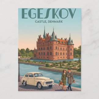 Egeskov Kasteel Denemarken Sprookje Renaissance Po Briefkaart