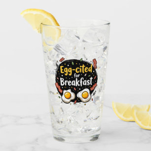 Egg-aangehaald voor Ontbijt Funny Foodie Pun Desig Glas