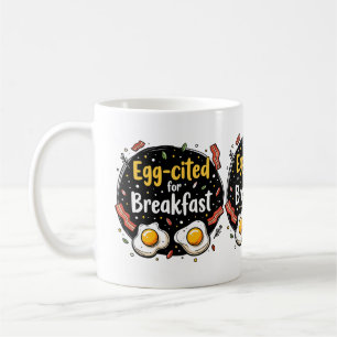 Egg-aangehaald voor Ontbijt Funny Foodie Pun Desig Koffiemok