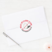 Egg Allergy met noodnummer van de klant Ronde Sticker (Envelop)