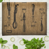 Egg Beaters Burlap Kitchen Towel Theedoek (Gevouwen)
