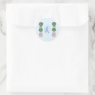 Egg Blue Chinoiserie Ginger Jar Topiary Ronde Sticker