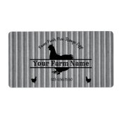 Egg Carton Étiquette Chicken Farmhouse ondulé (Devant)