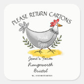 Egg Carton Étiquette personnaliser boîte à oeufs l (Devant)