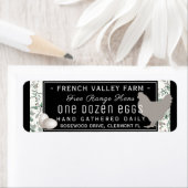 Egg Carton Étiquette Retour Taille de l'adresse He (En situation)