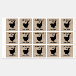 Egg Carton Stickers Coll-EGG-ted door JOUW NAAM