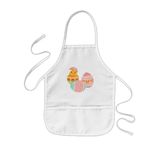 Egg Chick Apron Kinder Schort (Voorkant)
