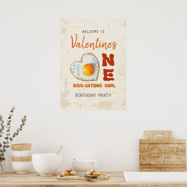 Egg-Citing Baby BBQ Eerste Verjaardag Poster