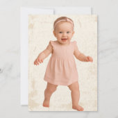 Egg-Citing Baby BBQ Foto Eerste Verjaardag Kaart (Achterkant)