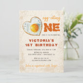 EGG-CITING BBQ BABY BIRTHDAY KAART (Staand voorkant)