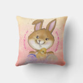 Egg-citing Egg Hunt Kinder Roze Kussen (Achterkant)