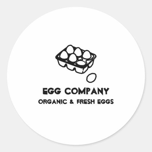 Egg Company Ronde Sticker (Voorkant)