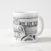 EGG & DART Big White Mug (Devant droit)