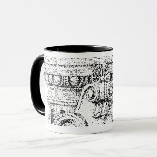 EGG & DART Black Combo Mug (Devant gauche)