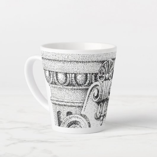 EGG & DART Latte Mug (Angle gauche)