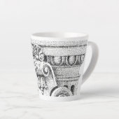 EGG & DART Latte Mug (Angle droit)