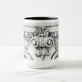 EGG & DART Tall Black Combo Mug (Centre)