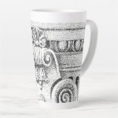 EGG & DART Tall Latte Mug (Angle droit)