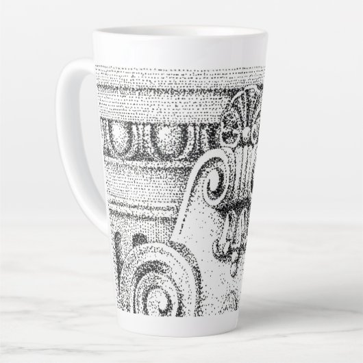 EGG & DART Tall Latte Mug (Angle gauche)