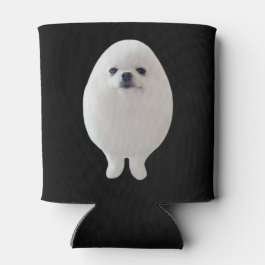 Egg Dog Meme Dubbelzijdig Zwart Blikjeskoeler (Achterkant)